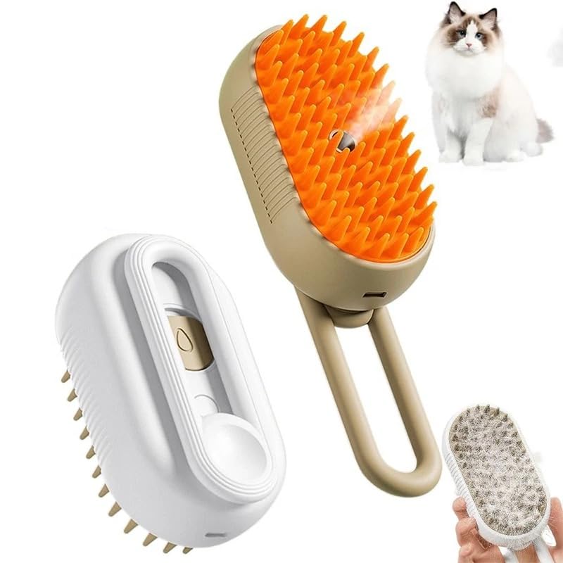 Rechargeable Steam Pet Brush for All Hair Types