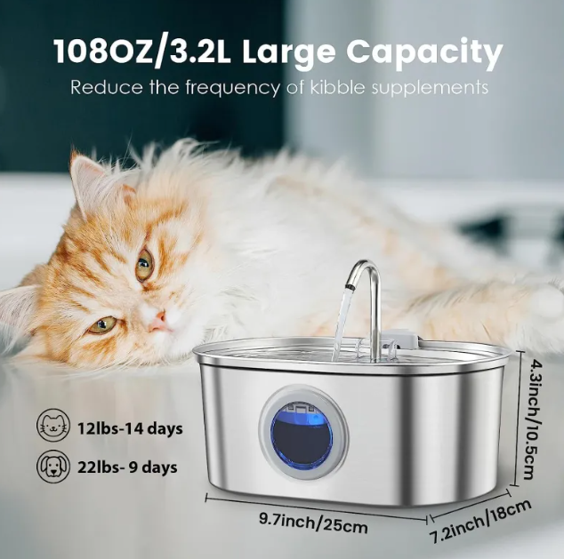Stainless Steel Electronic Pet Bowl for Cats