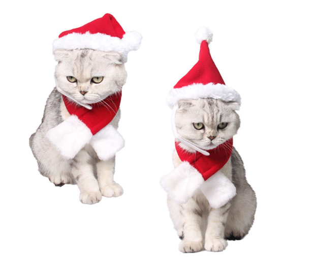 Christmas Pet Outfit for Cats Set